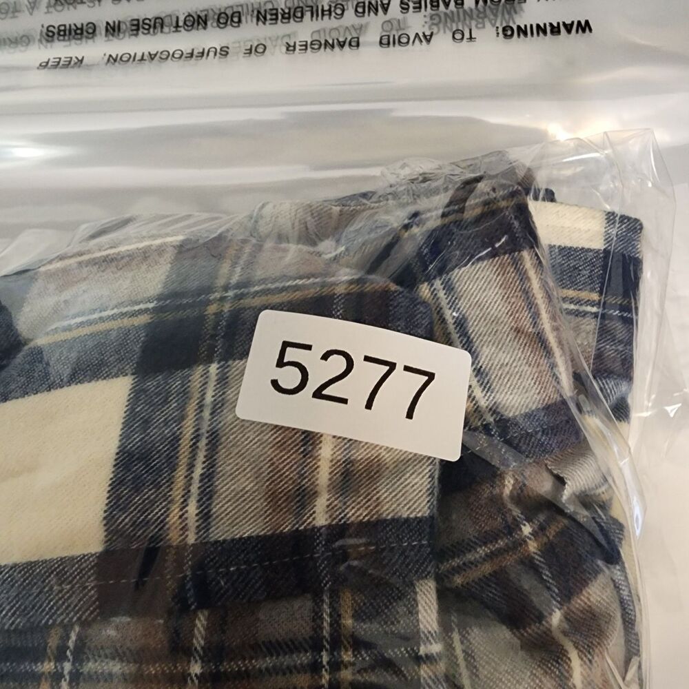 LL Bean Sherpa Lined Flannel Shirt Womens XL Blue Plaid Cozy Warm Jacket Hooded - Picture 12 of 12